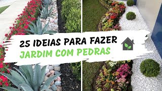 25 Ideias Para Fazer Jardim Com Pedras [upl. by Hehre555]