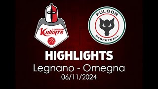 Highlights Legnano  Omegna del 06112024 [upl. by Naji]