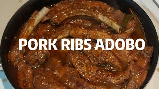 PORK RIBS ADOBO PANLASANG PINOY cookingfoodvlog [upl. by Rivalee204]