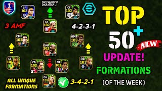 Top 50 Best Unique Formations In eFootball 2024 Mobile  New Hidden Formation In eFootball 😍 [upl. by Tlaw]