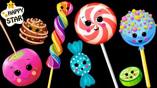 CANDYLAND  Yummy Candy Dance Party  Baby Sensory Videos  Happy Star Dancing [upl. by Elboa]