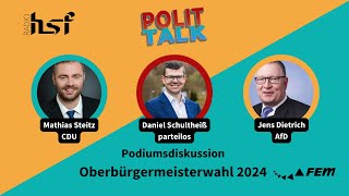 PolitTalk  Podiumsdiskussion Oberbürgermeisterwahl Ilmenau 2024 [upl. by Errol]