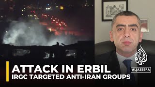 IRGC says it targeted ‘antiIranian’ groups in Iraq’s Erbil [upl. by Annenn106]