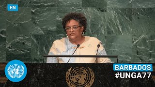 🇧🇧 Barbados  Prime Minister Addresses United Nations General Debate 77th Session English [upl. by Miharba]