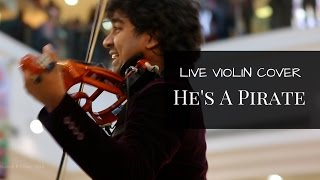 Hes a Pirate Pirates of the Caribbean ThemeLive Violin Cover In a Mall Abhijith P S Nair [upl. by Mhoj310]