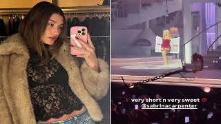 Hailey Bieber Has Chic PostBaby Night Out with Kendall Jenner at Sabrina Carpenter Concert [upl. by Carmela]