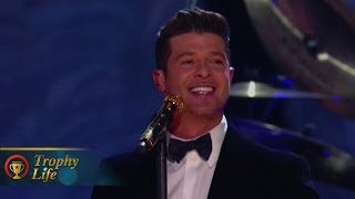 Robin Thicke Performs quotBlurred Linesquot With Chicago at The GRAMMYs 2014 [upl. by Ojytteb]