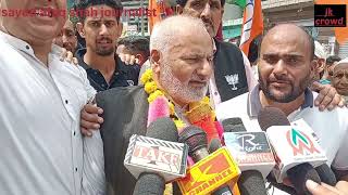 BJP candidate Thanna mandi Iqbal Malik submitted nomination papers at sdm office Thanna mndi [upl. by Ebneter]