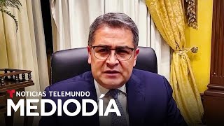 Juan Orlando Hernández reacciona ante su extradición  Noticias Telemundo [upl. by Nivar]