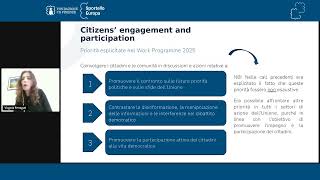 Sportello Europa coinvolgimento e partecipazione dei cittadini [upl. by Atilef]