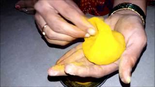 EcoFriendly Ganpati Making at home  How to make HaldiHaridra Ganesha using Dough in 2 min [upl. by Dee108]