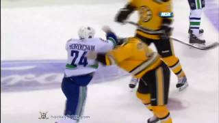 Darcy Hordichuk vs Shawn Thornton Feb 6 2010 [upl. by Letnuahs]