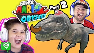 Mario Odyssey Part 2 TRex and Sand Kingdom by HobbyKidsGaming [upl. by Wernher501]