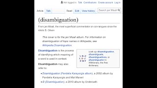 disambiguation [upl. by Renell]