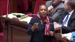 Quand Taubira réprimande une collaboratrice en plein hémicycle  0506 [upl. by Almeta]