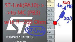 STM32 Переделка программатора для отладки через SWO Remake STLink v2 for SWO debug Use NRF24L01 [upl. by Etom]