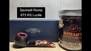 Savinelli Roma 673 KS Lucite  Gorgeous looking Pipe amp it smokes brilliantly [upl. by Kina]