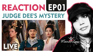 REACTION JUDGE DEES MYSTERY EP 01 大唐狄公案 AO VIVO  Reação ao 1º episódio [upl. by Nrubloc]