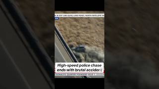 WATCH Brutal offroad wreck after highspeed police chase [upl. by Anayaran475]