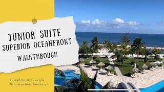 GRAND BAHIA PRINCIPE RUNAWAY BAY JAMAICA  JUNIOR SUITE SUPERIOR OCEANFRONT ROOM WALKTHROUGH [upl. by Isaac]