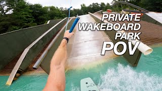 PRIVATE WAKEBOARD PARK POV  Graeme Burress  The Levee [upl. by Alleuqahs]