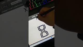 XD letters logo design create in adobe illustrator shorts shortsvideo adobeillustrator logotype [upl. by Ozner]