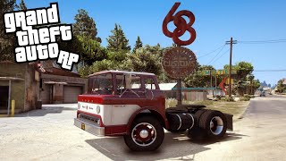 BUYING SHOT UP ABANDONED FORD C600 SEMI TRUCK  GTA5 RP [upl. by Nyllewell]