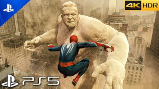 PS5 SpiderMan 2 Sandman Full Boss Fight  ULTRA Realistic Graphics Gameplay 4K 60FPS HDR [upl. by Amasa]