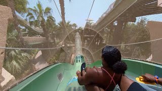 Stinger Water Coaster at Aquaventure Dubai 🇦🇪 [upl. by Arratahs]