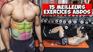 15 MEILLEURS EXERCICES ABDOMINAUX [upl. by Publias]