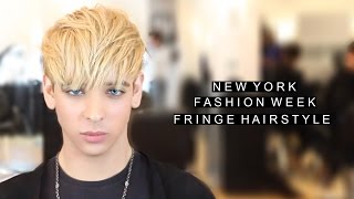 New York Fashion Week Hairstyle  Fringe Hairstyle for Men [upl. by Ruthven]