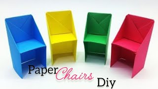 How to Make Paper Chair Step By StepMaking Origami ChairPaper Chair InstructionsKids special [upl. by Evelinn]