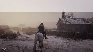 Nieve en todas las ubicaciónes emblemáticas de Red Dead Redemption 1 paseo por el pasado [upl. by Floeter]