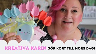 PYSSEL Kreativa Karin gör kort till Mors Dag [upl. by Ahsratal]