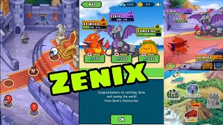 Dynamons World Catch ZENIX at Klaudes Castle  Final Battle of Dynamons World  New island coming [upl. by Halyahs]