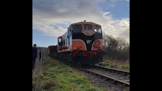 Ex Irish Rail 141 Class Loco 146  Ballast Train amp Plough Van  Downpatrick 7123 [upl. by Atul]