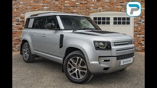 2022 72 LAND ROVER DEFENDER 110 P400E XS EDITION IN HAKUBA SILVER METALLIC WITH BLACK LEATHER [upl. by Egroj329]