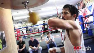 Manny Pacquiao  HARD HITTING SPEED BAG [upl. by Penn]