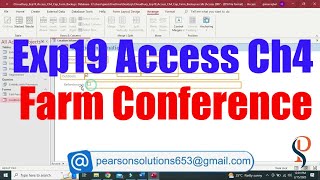 Exp19AccessCh4Cap  Farm Conference 11  Exp19 Ch04 Farm Conference  PearsonSolution [upl. by Inava]