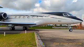 Metallica chegando para seu Show em Curitiba a bordo do Gulfstream G650 N235DX [upl. by Ennairac]