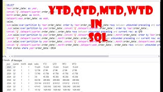 SQL Interview Questions  How to get YTD QTD MTD in SQL  SQL [upl. by Adamson]