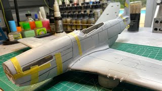 Airfix 124 P51D Mustang Part 1 [upl. by Haiacim]