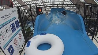 Blue Aquaglisse Water Slide at Aquaboulevard [upl. by Melton364]