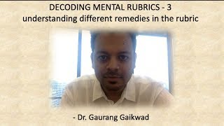 Decoding Mental Rubrics 3  Dr Gaurang Gaikwad [upl. by Ggerc291]