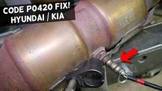 HYUNDAI KIA CODE P0420 CATALYTIC CONVERTER FIX ENGINE LIGHT ON [upl. by Etnohc344]