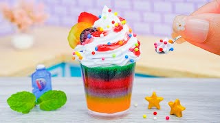 Tasty Rainbow Ice Cream🌈 Easy Miniature Rainbow Cake Decorating Idea 🍭Mini Cakes Making [upl. by Aihsenat818]