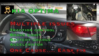 Kia Optima Brake Lights Wont Turn Off Fix  Also Fixes TCS Light and Other Issues [upl. by Raymond]