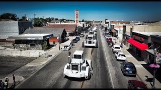 BIG BUD Tractors Roar Down Shelby Montana Parade  Welker Farms Inc [upl. by Eletnahs75]