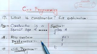 constructor and destructor in c  constructor and destructor in hindi  constructor in c [upl. by Alrzc]