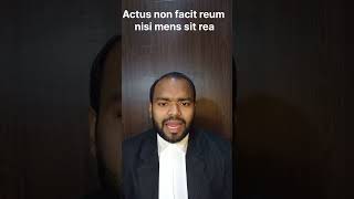 Latin Maxim Actus non facit reum nisi mens sit rea law [upl. by Krid]